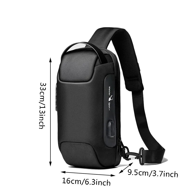 Anti-Theft USB Crossbody Bag – Waterproof & Stylish