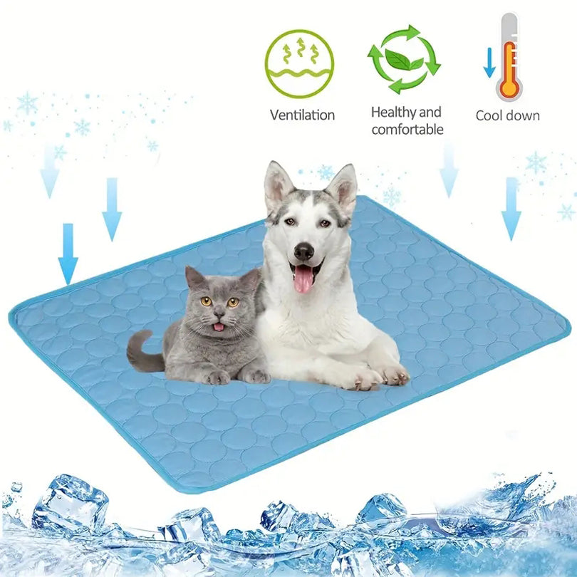 Dog Cooling Mat – Summer Cold Bed for Small & Large Pets, Cats & Dogs